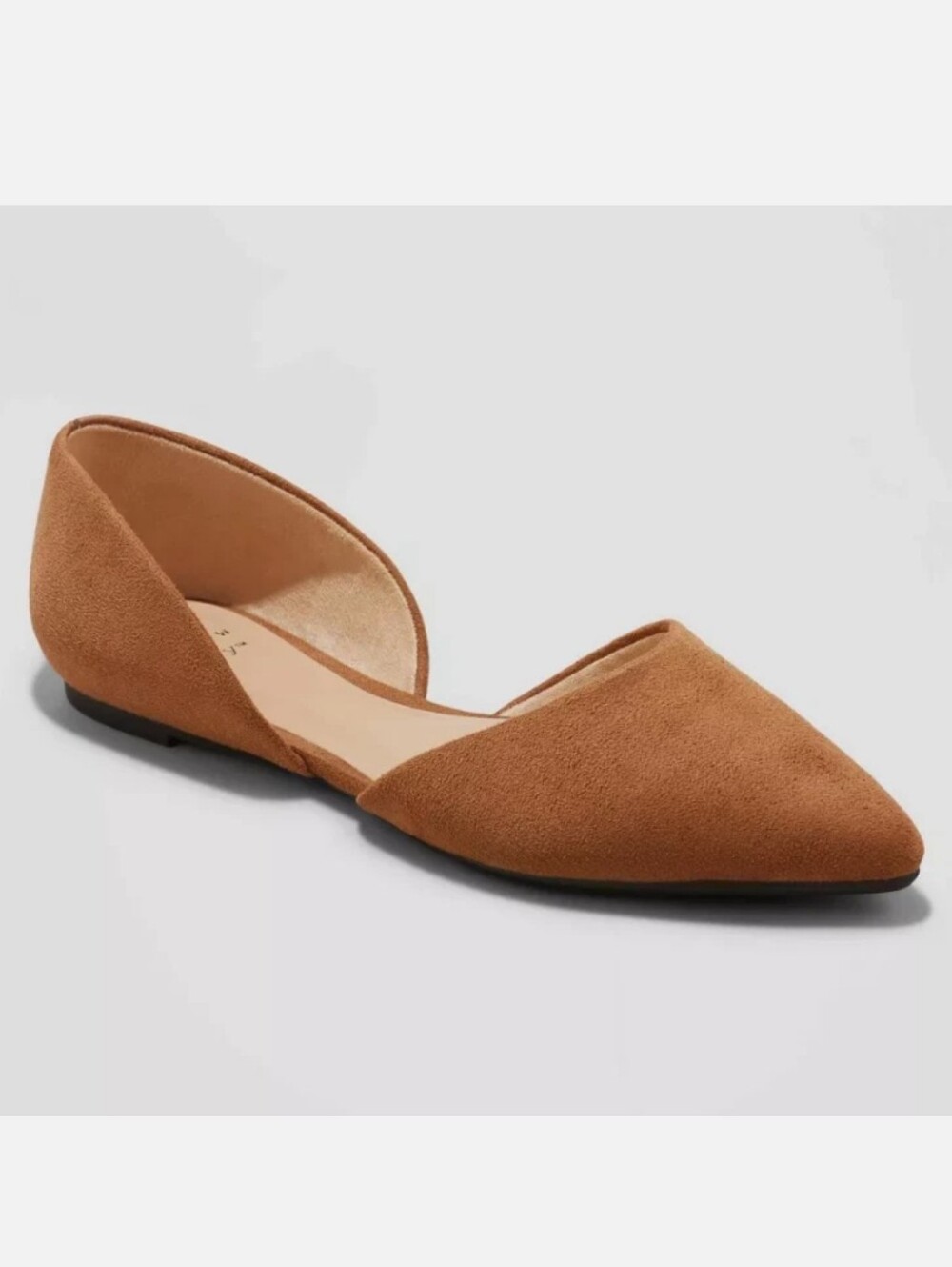 A New Day Julie Cognac Brown Ballet Flats with Memory Foam Insole Size 6.5